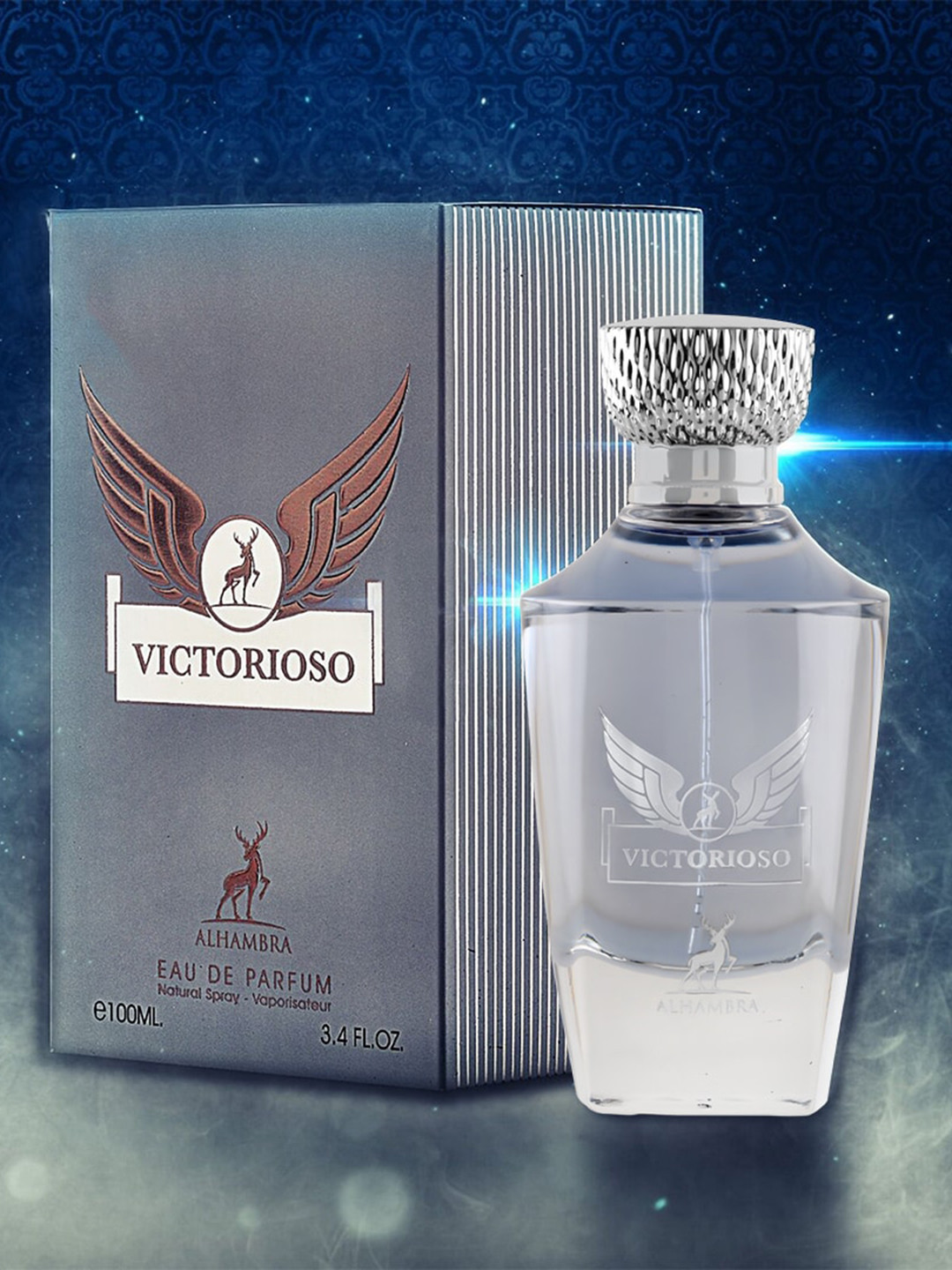 

Lattafa Victoroso Long Lasting Eau De Parfum Natural Spray - 100 ml, Grey