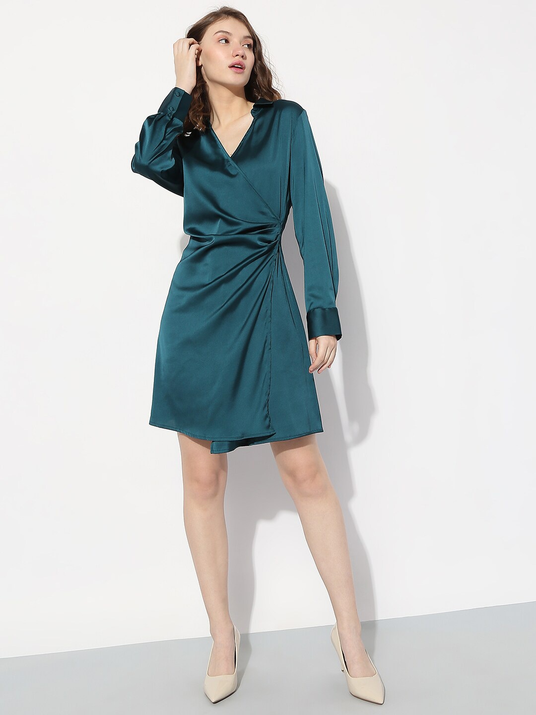 

Vero Moda Sheen Wrap Dress, Teal