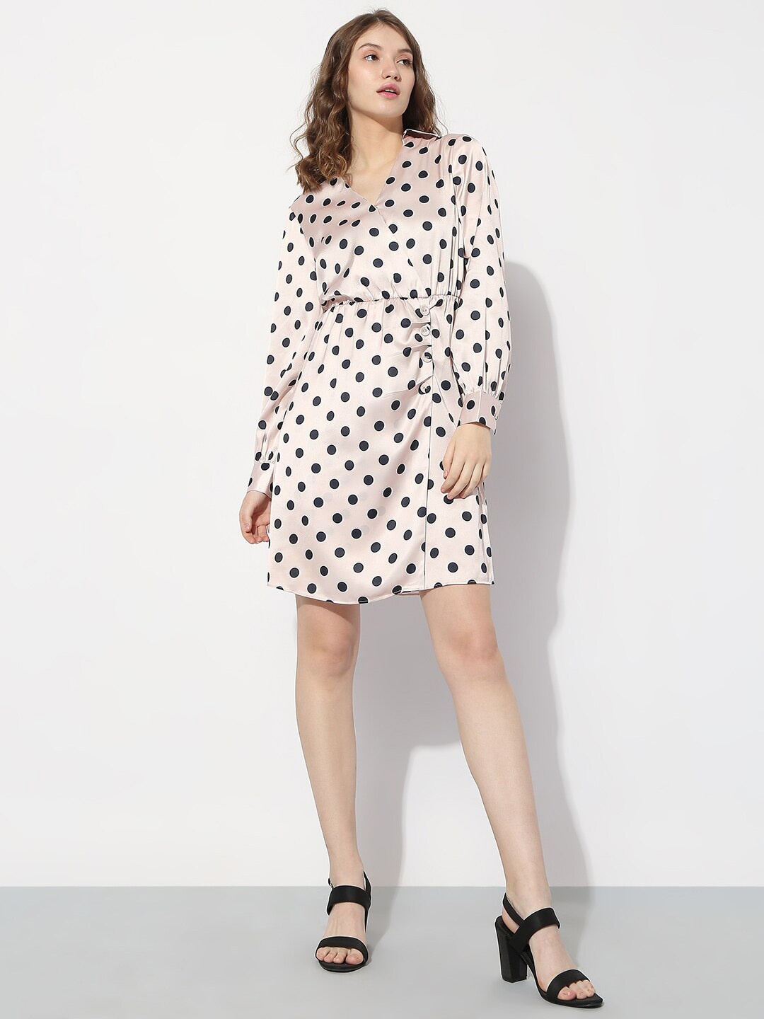 

Vero Moda Polka Dots Wrap Dress, Off white