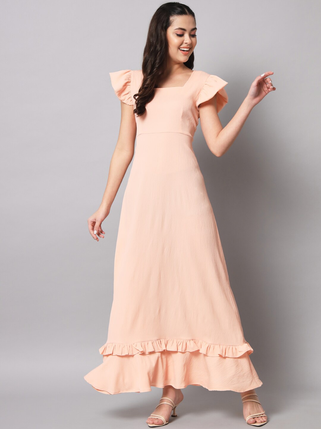 

The Vanca Square Neck Maxi Dress, Coral