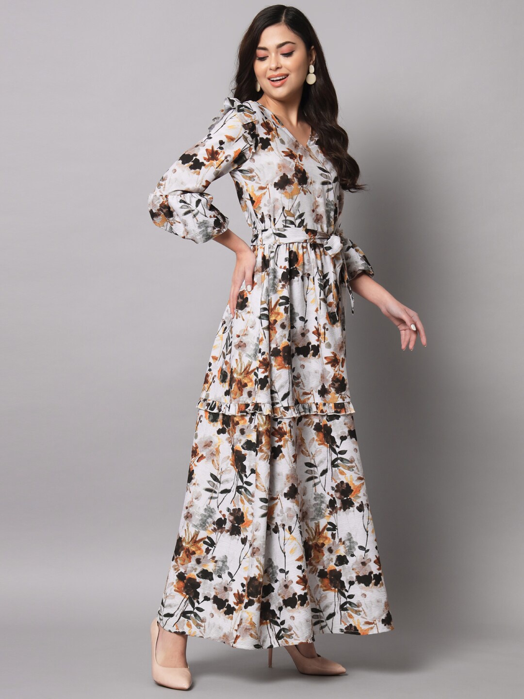 

The Vanca Floral Maxi Dress, Off white