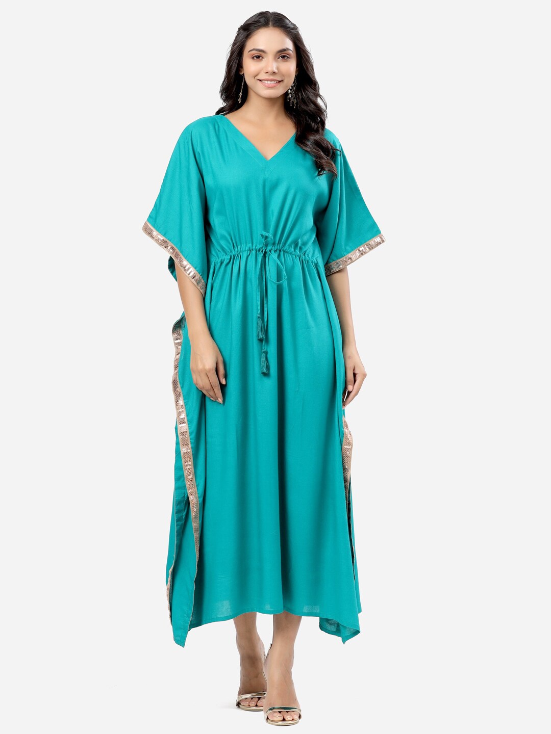 

mirari Maxi Kaftan Nightdress, Teal