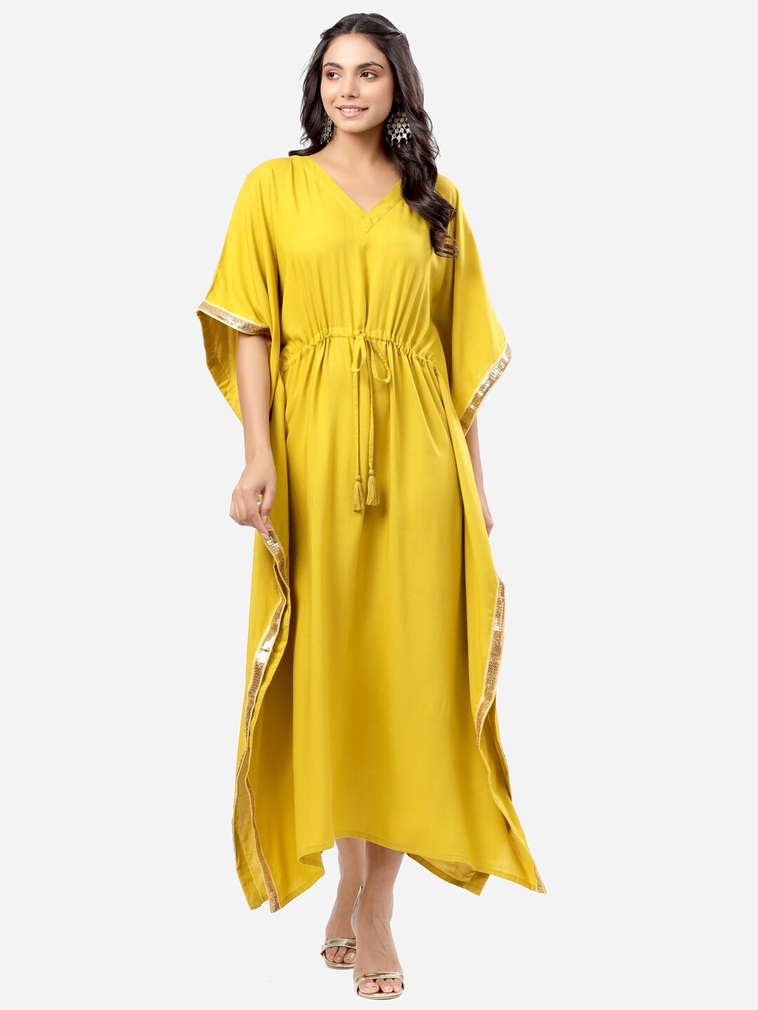 

mirari Maxi Kaftan Nightdress, Yellow