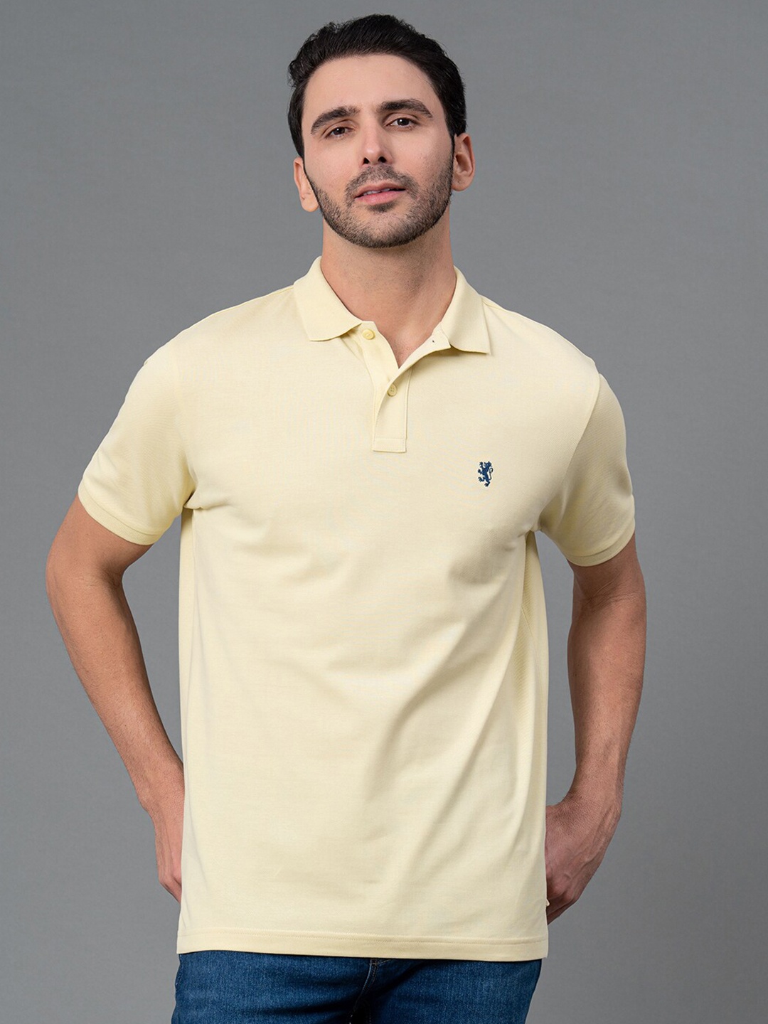 

Red Tape Men Polo Collar Pure Cotton T-shirt, Yellow