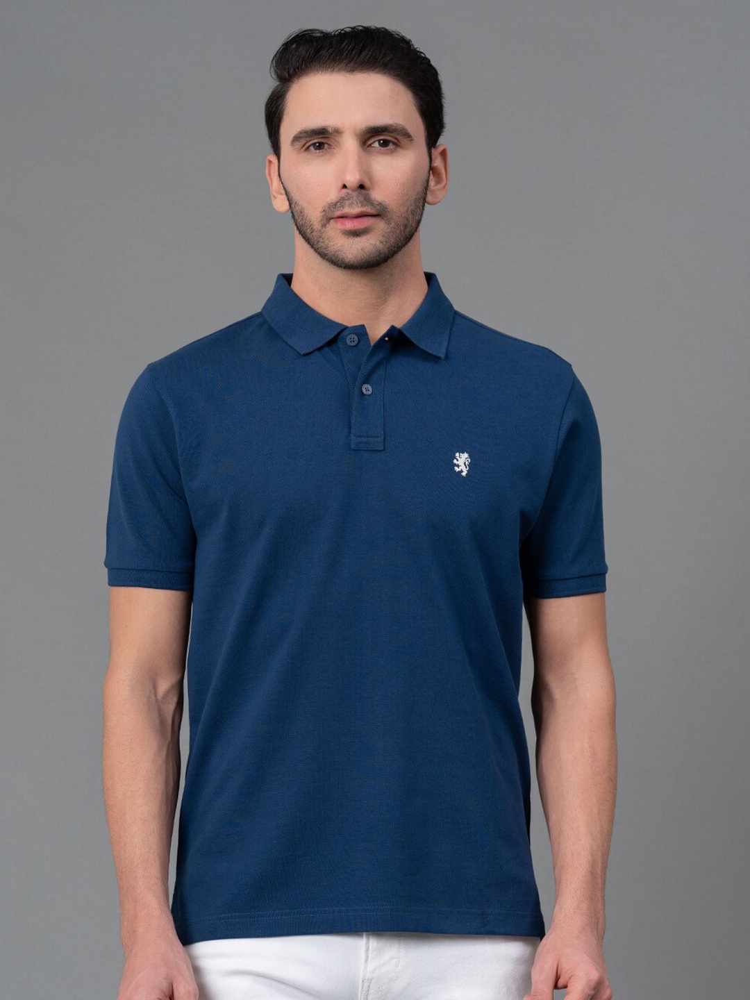 

Red Tape Men Polo Collar Pure Cotton T-shirt, Blue