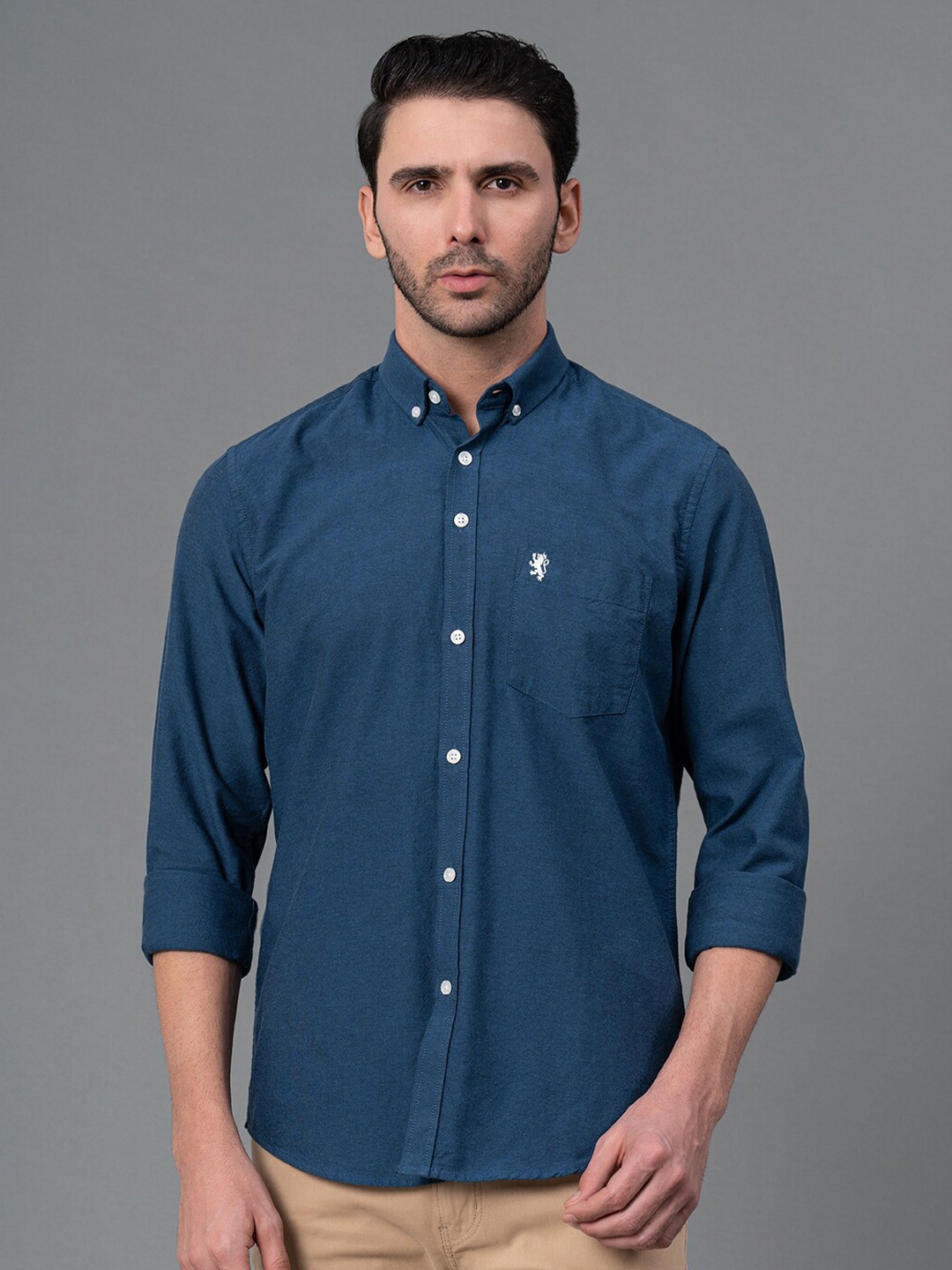 

Red Tape Oxford Casual Pure Cotton Shirt, Navy blue