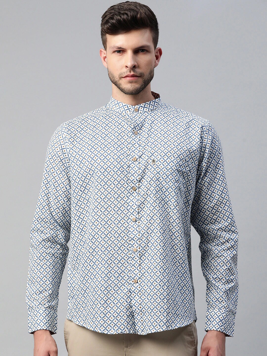 

Readiprint Fashions Men Ethnic Motifs Printed Cotton Shirt, White