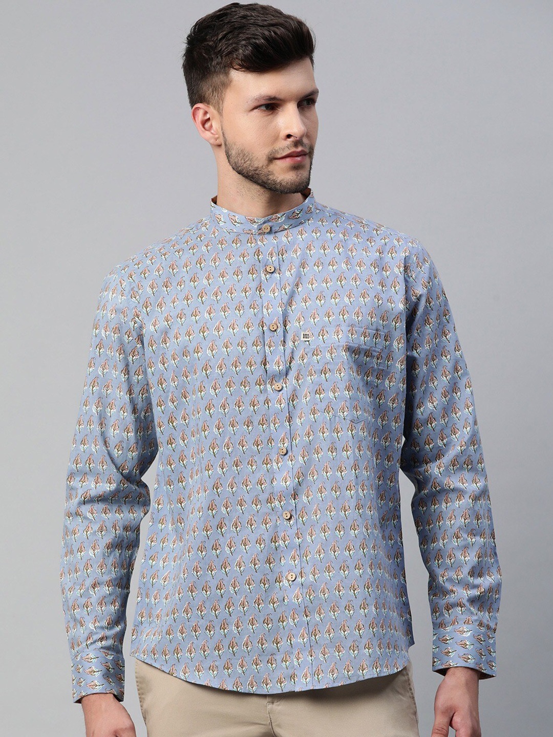 

Readiprint Men Ethnic Motifs Printed Casual Shirt, Blue