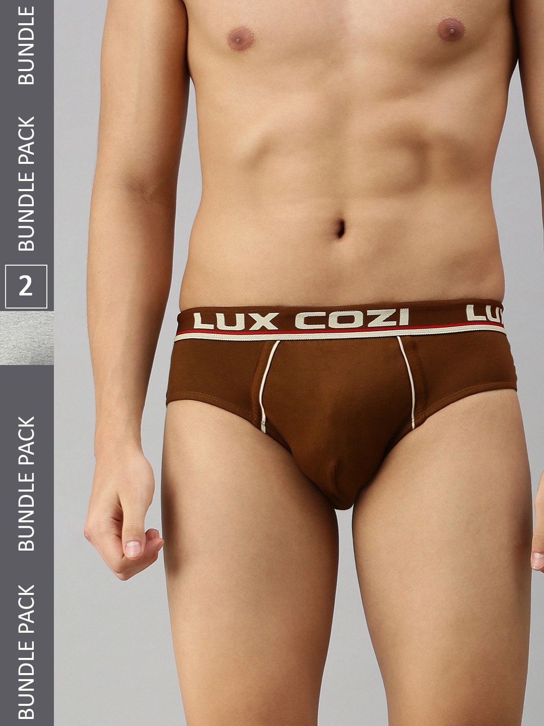 

Lux Cozi Men Pack Of 2 Anti-Odour Basic Briefs, Mustard