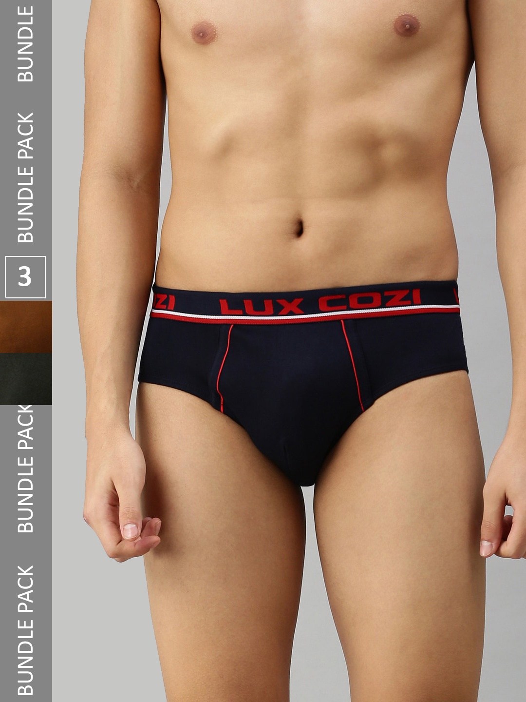 

Lux Cozi Men Pack Of 2 Anti-Odour Basic Briefs, Mustard