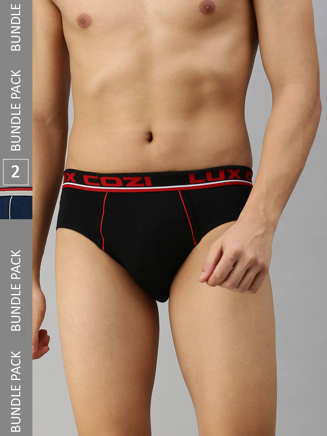 

Lux Cozi Men Pack Of 2 Mid-Rise Anti Odour Briefs COZI_BIGSHOT_BRF_BRN_DG_2PC, Brown