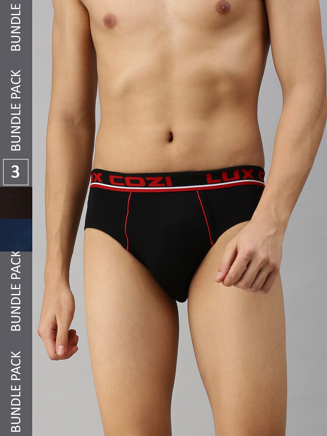 

Lux Cozi Men Pack of 2 Basic Briefs, Brown
