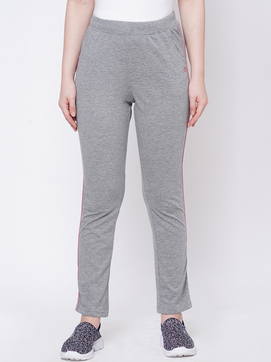 

Sweet Dreams Women Cotton Track Pants, Grey melange