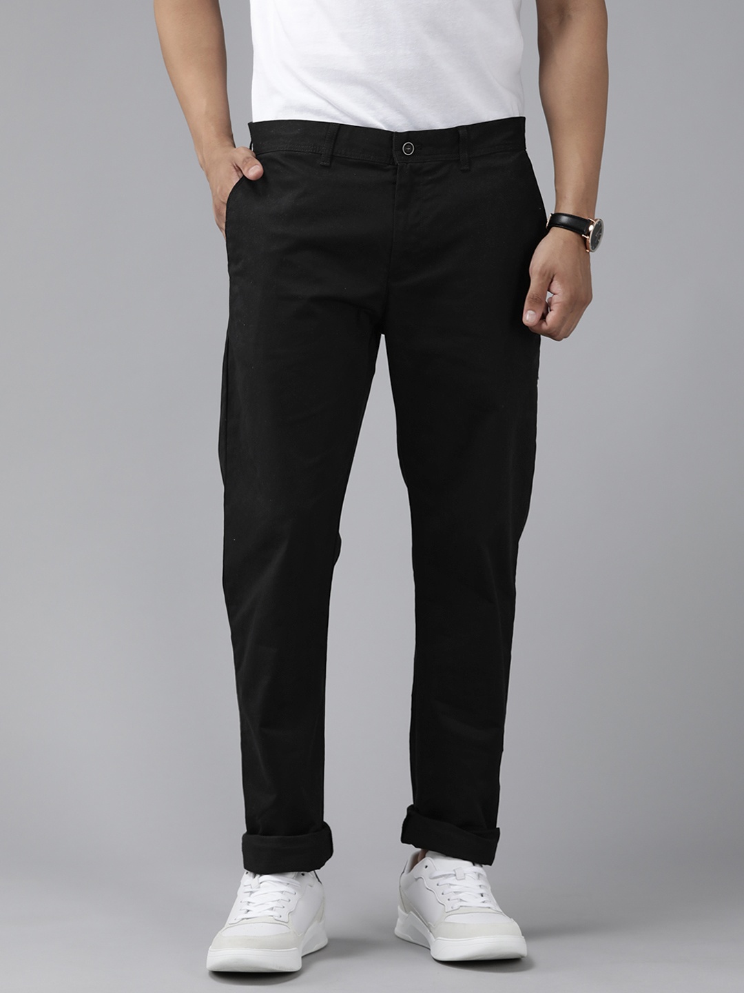 

Blackberrys Men Slim Fit Trousers, Black