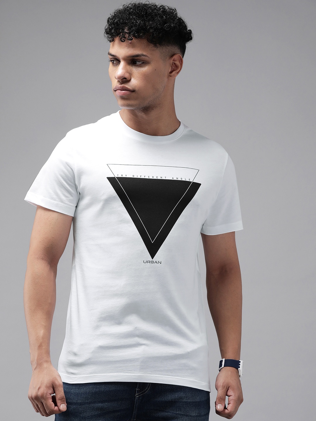 

Blackberrys Printed Pure Cotton Slim Fit T-shirt, White