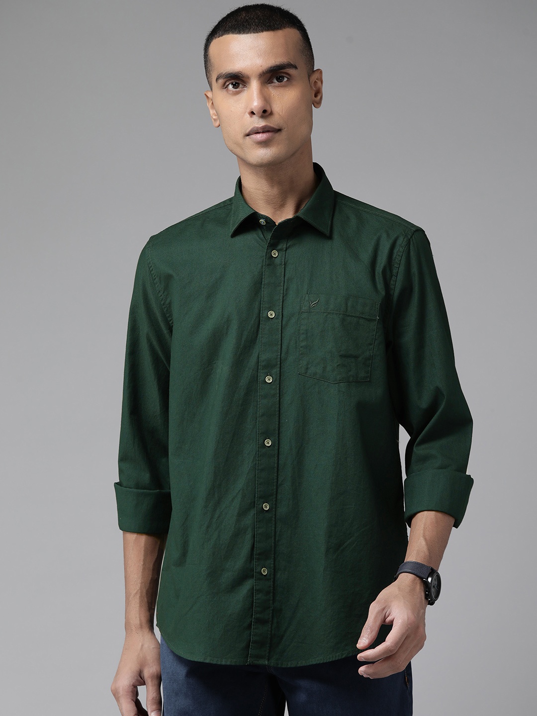 

Blackberrys India Slim Fit Casual Shirt, Green