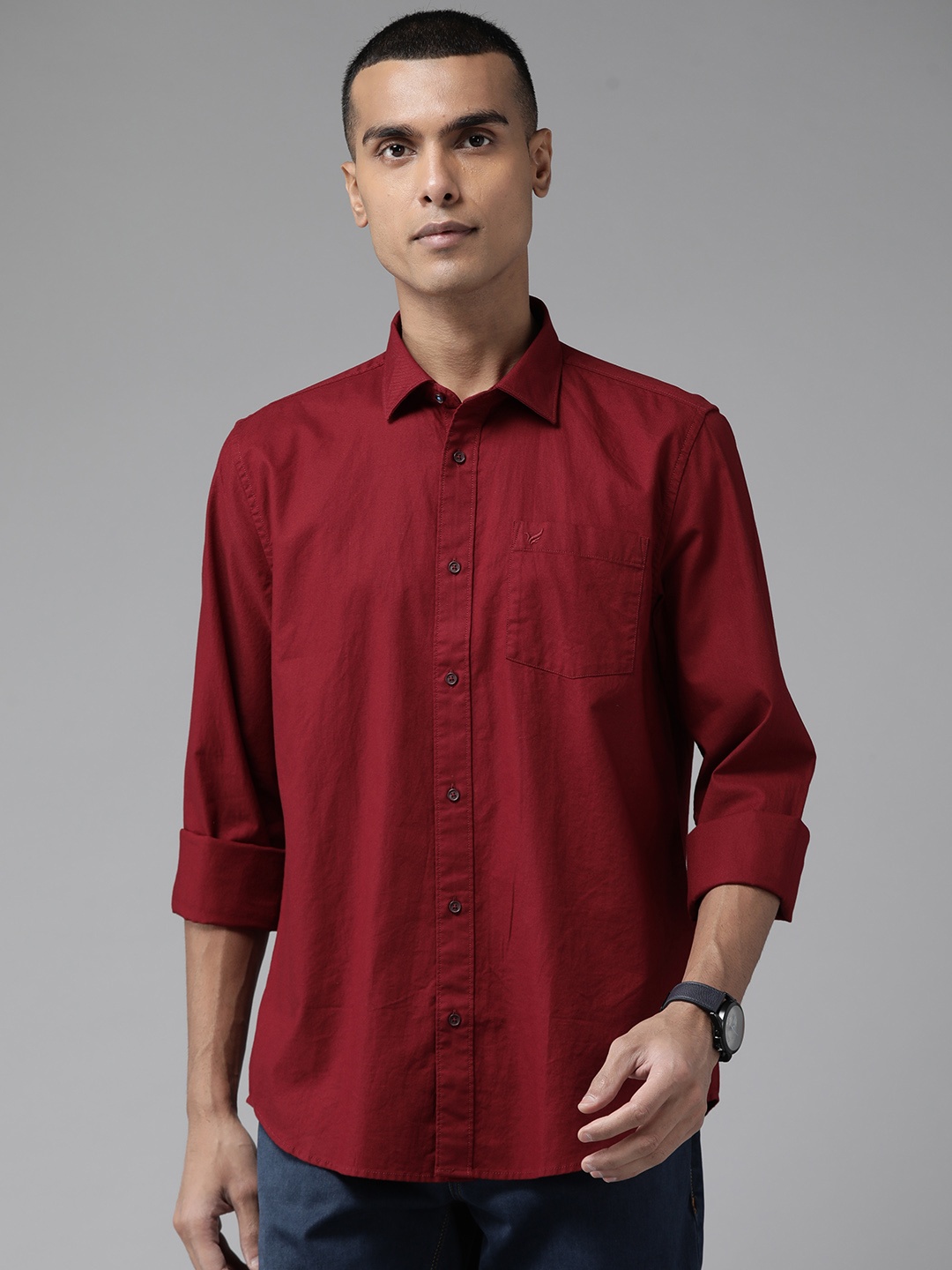 

Blackberrys India Slim Fit Casual Shirt, Maroon