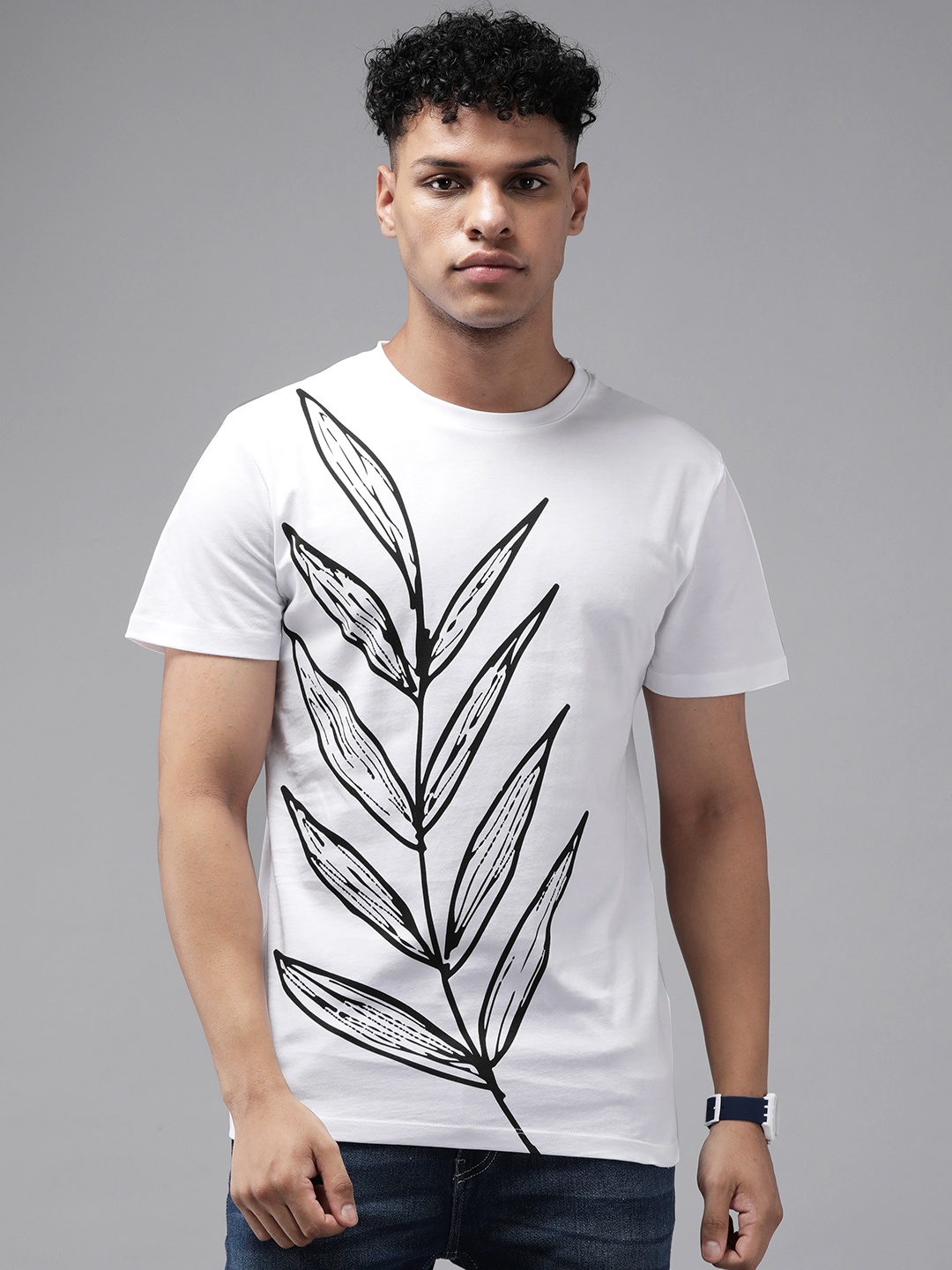 Blackberrys Men Mercerized Crew Neck Tshirt, White