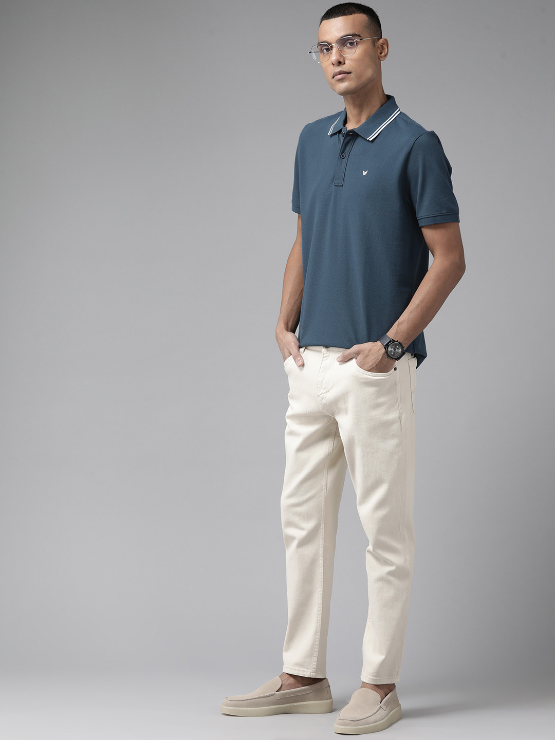 

Blackberrys Men Polo Collar Slim Fit T-shirt, Navy blue