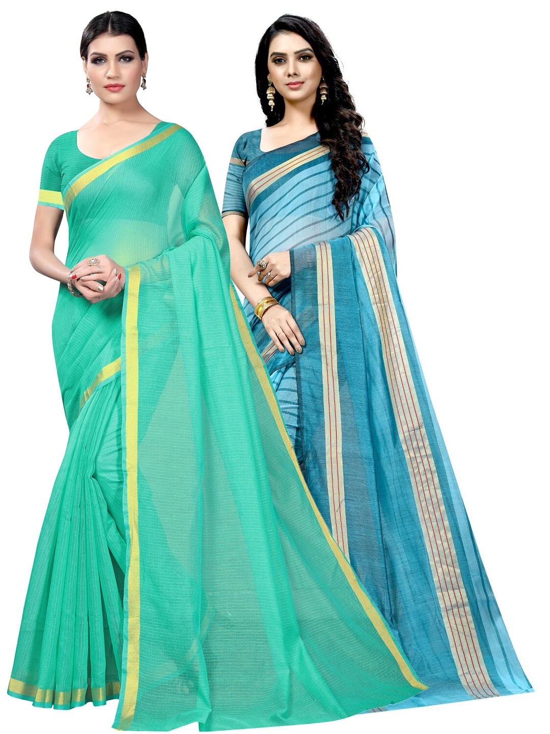 

SAADHVI Selection of 2 Ilkal Saree, Teal