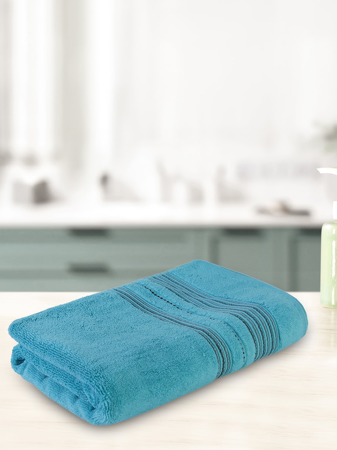 

HomeTown Nora Blue Super Absorbent 500 GSM Cotton Bath Towel