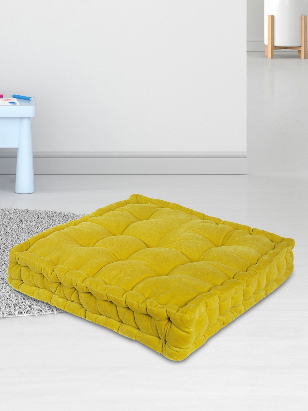 

HomeTown Nora Green Reversible Velvet Floor Cushion