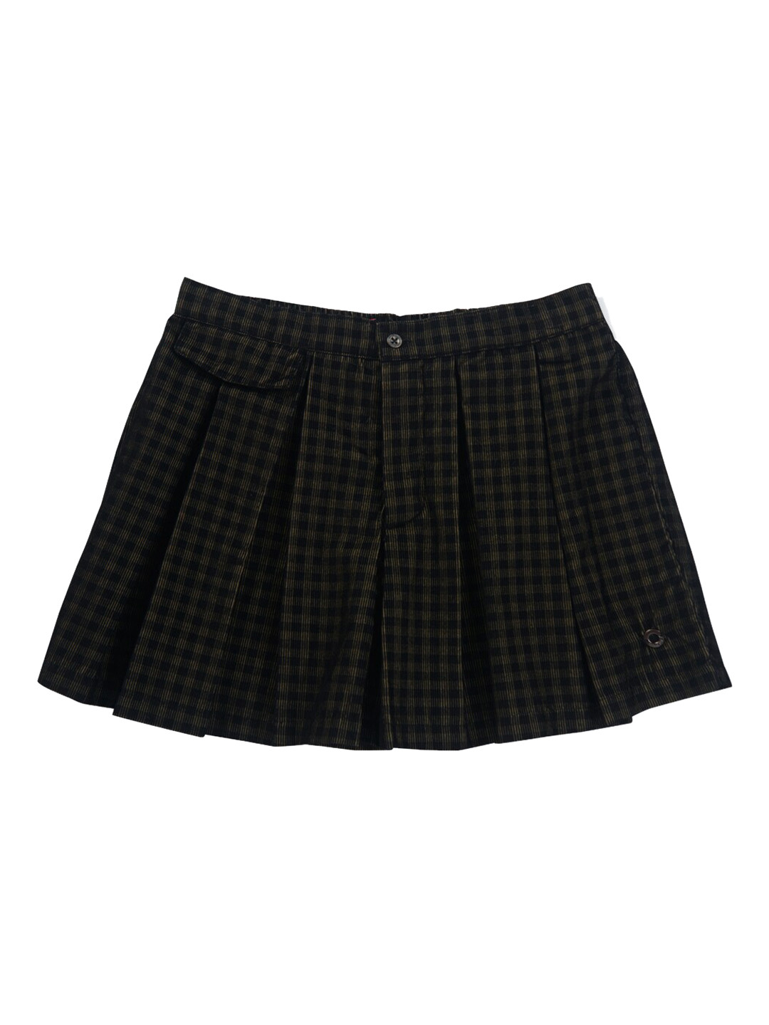 

Gini and Jony Girls Checked Cotton Mini Skorts, Green