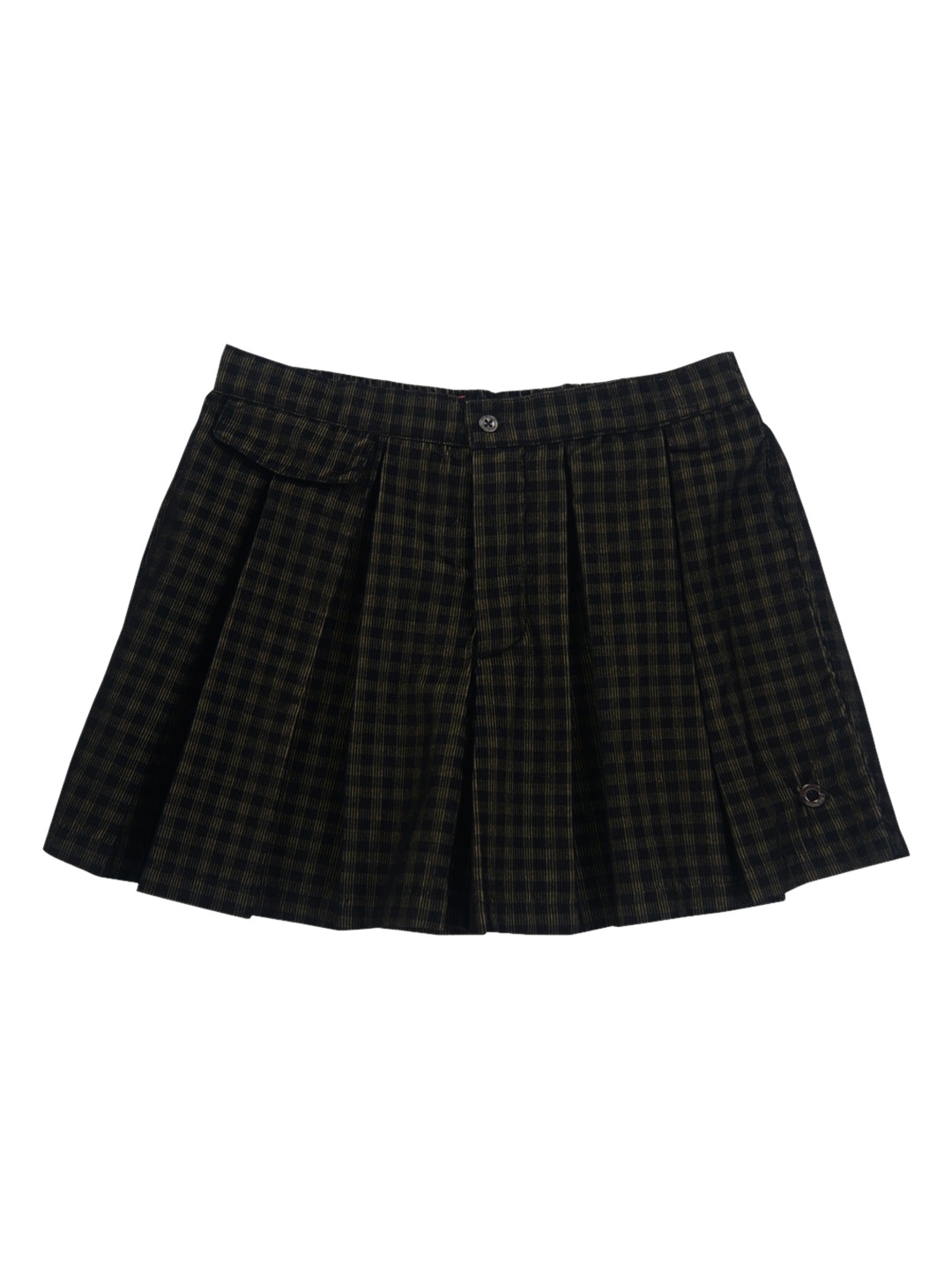 

Gini and Jony Girls Checked Pure Cotton Divided Mini Skirt, Green