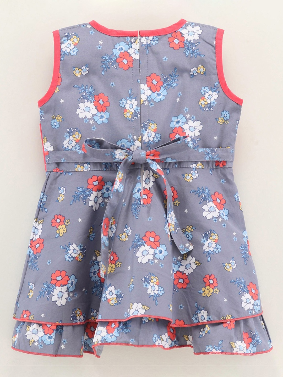 

Enfance Girls Floral A-Line Dress, Grey