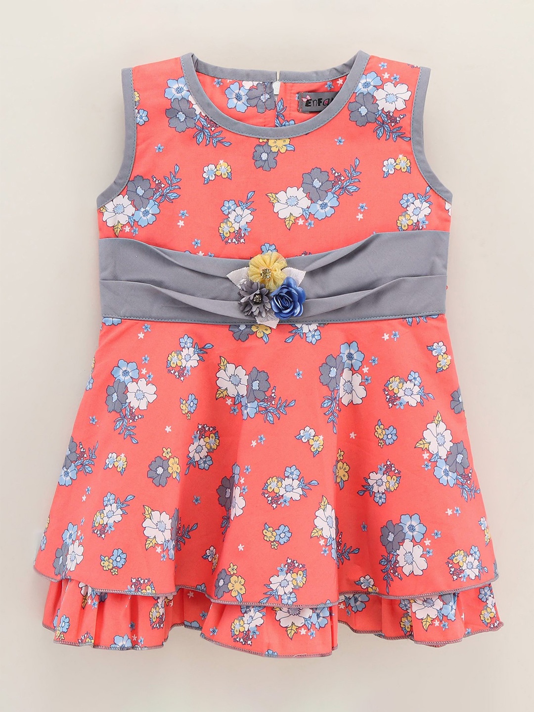 

Enfance Floral A-Line Dress, Peach