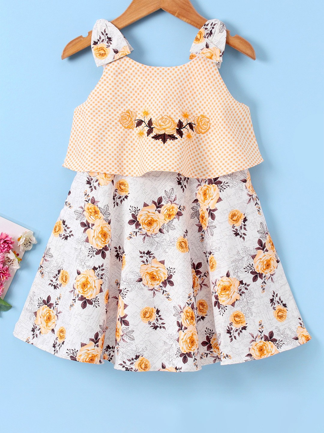

Enfance Girls Floral Sheath Dress, Yellow