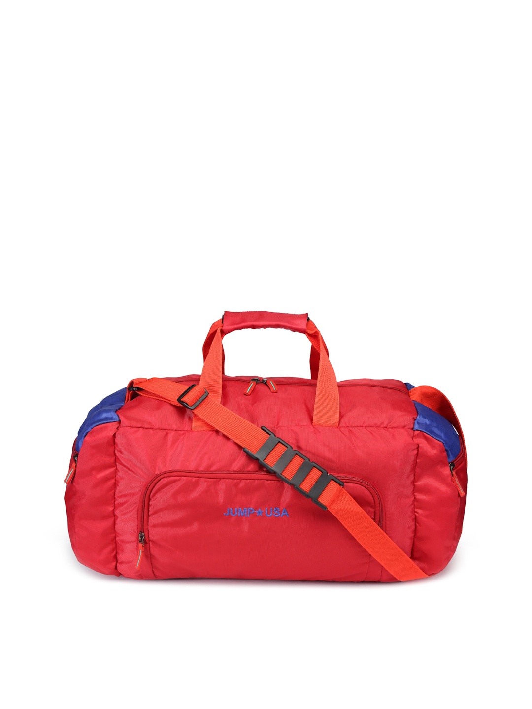 

JUMP USA Colourblocked Medium Sports Duffle Bag, Red