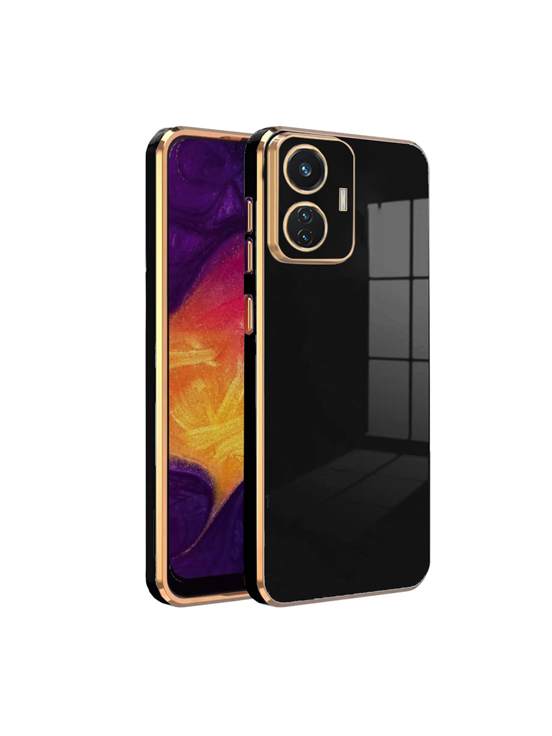 

Karwan Shock Proof Vivo S15E Phone Back Case, Black