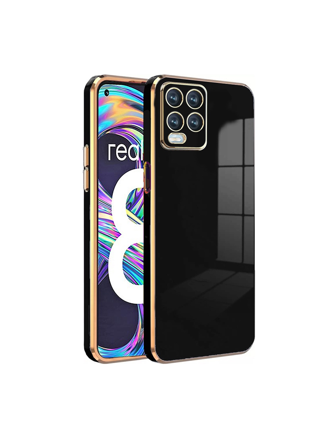 

Karwan Shock Proof Realme 8 5GPhone Back Case, Black