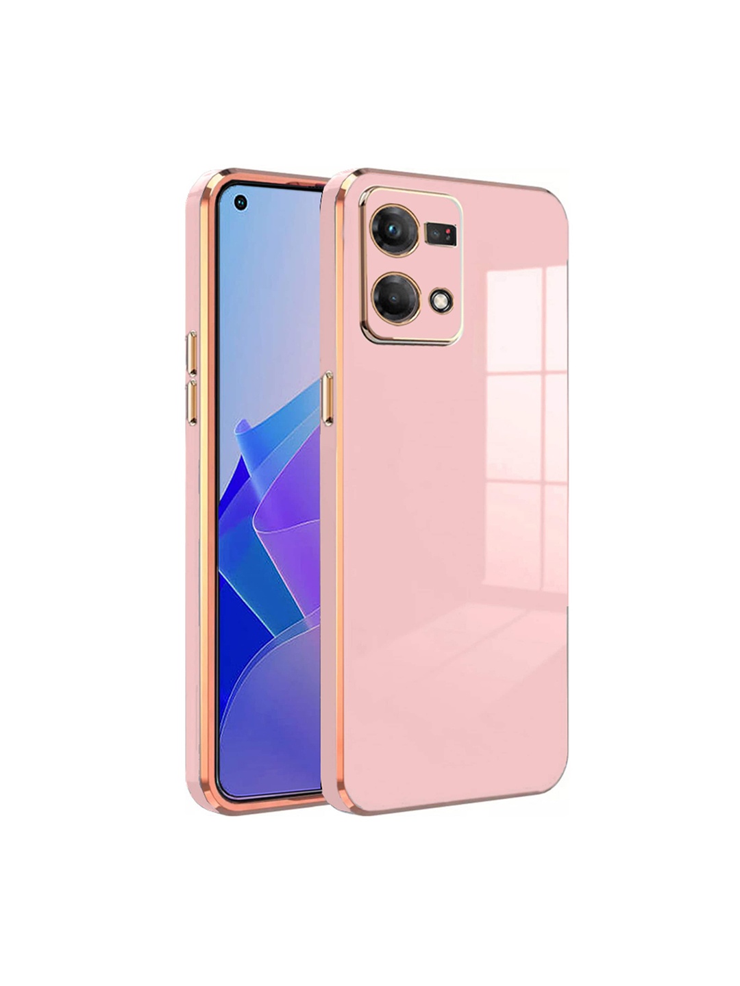 

Karwan Electroplated Oppo F21 PRO 4G Phone Back Case, Pink