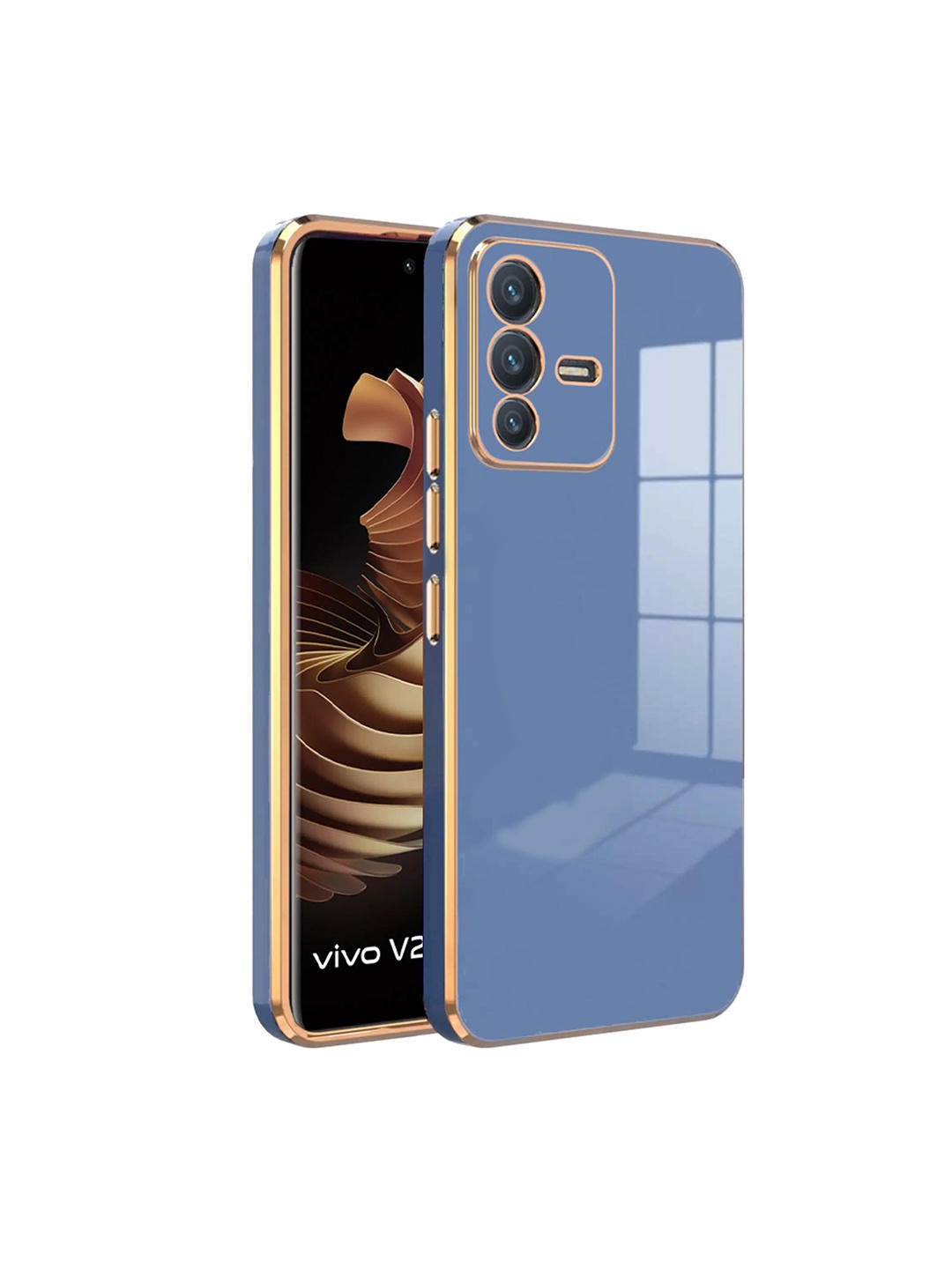 

Karwan 6D Vivo V23 Silicon Back Case, Blue