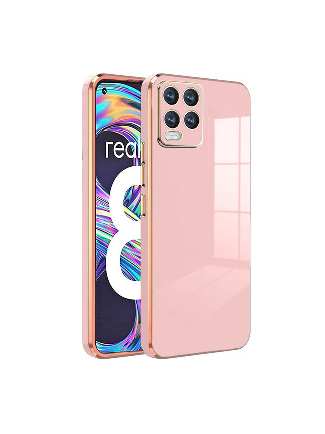 

Karwan Realme 8 6D Phone Back Case, Pink