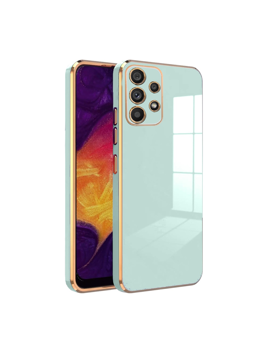 

Karwan Electroplated Chrome 6D Samsung A13 Phone Back Case, Green