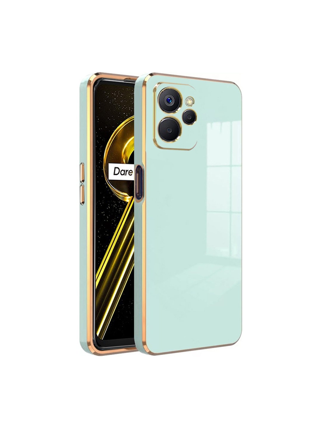 

Karwan Electroplated Chrome 6D Realme 9i Phone Back Case, Green