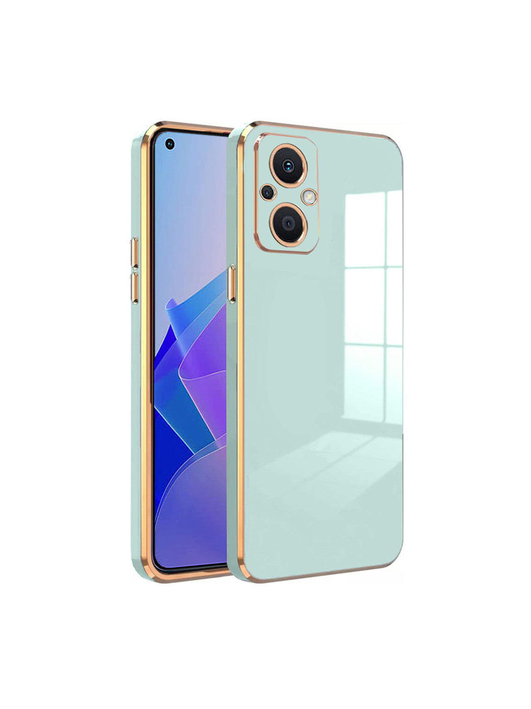 

Karwan Electroplated Chrome 6D Oppo F21PRO Phone Back Case, Green