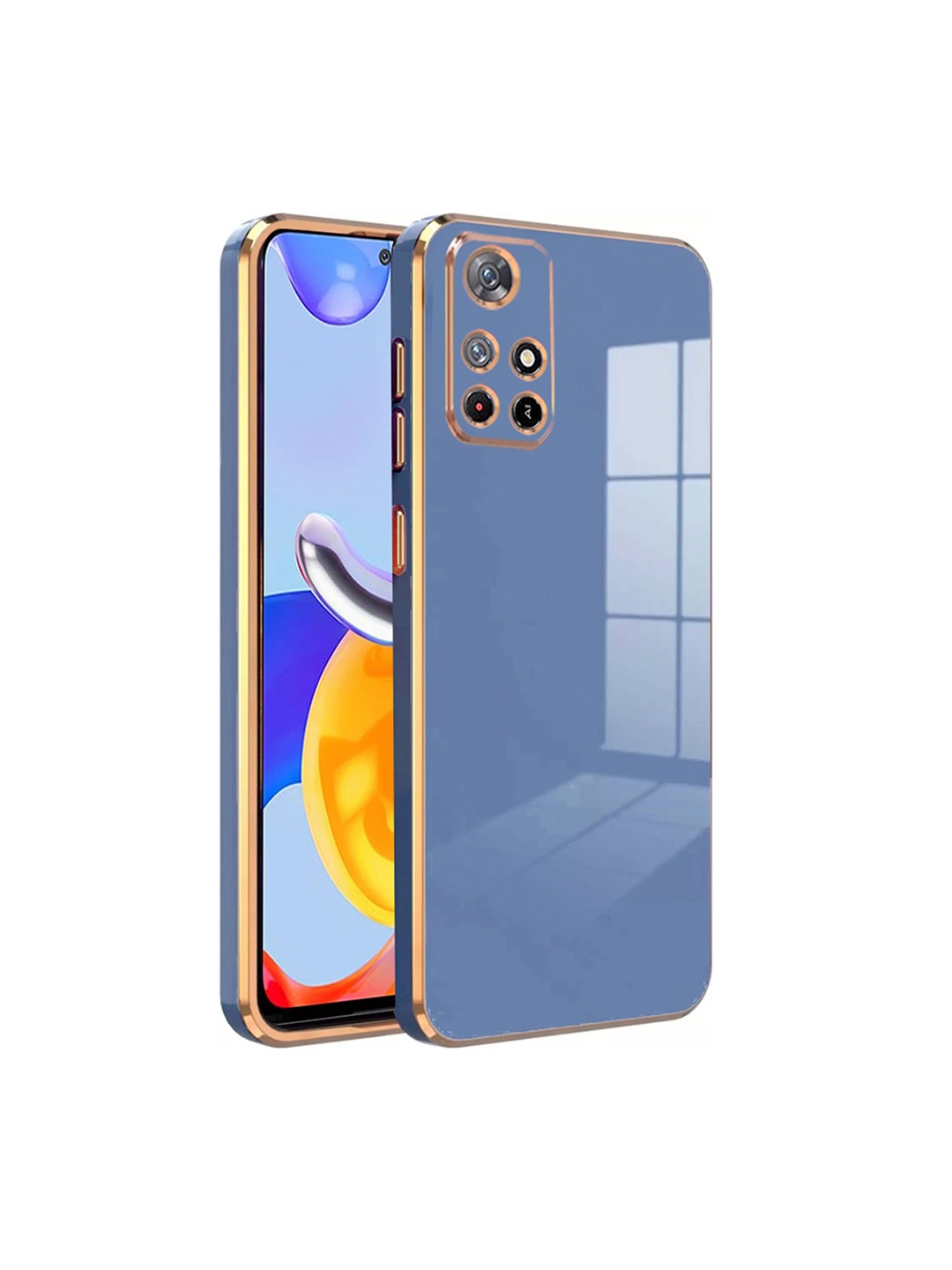 

Karwan 6D Redmi Note 11T Silicon Back Case, Blue
