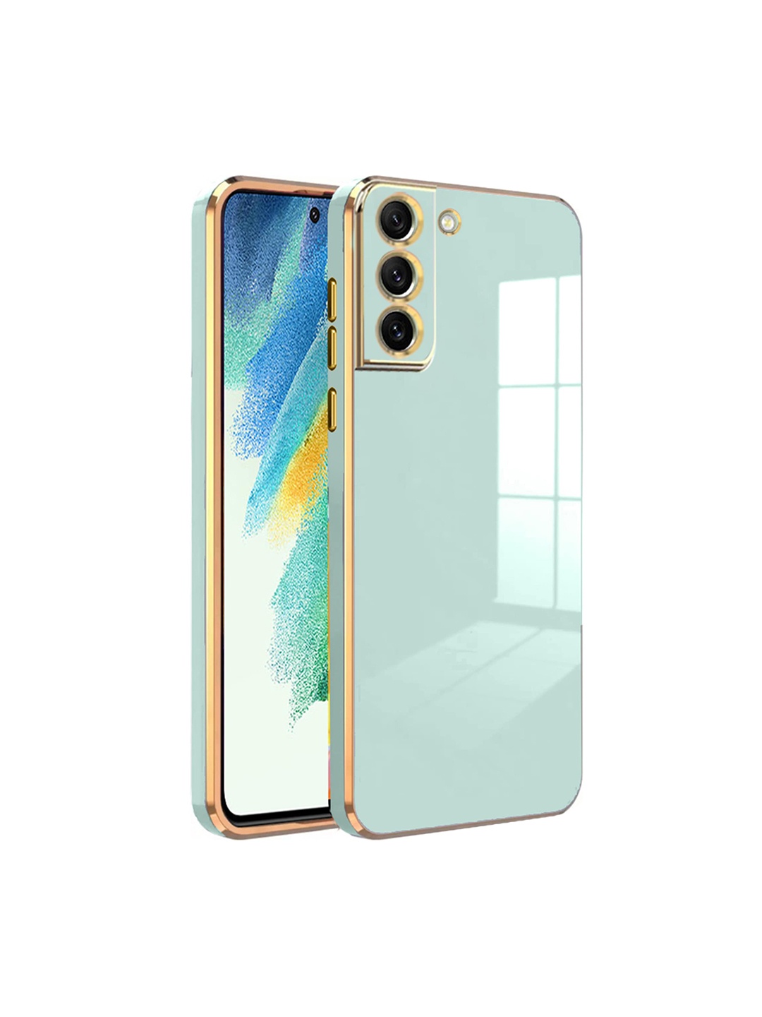 

Karwan 6D Samsung Galaxy S21FE Silicon Back Cover, Green