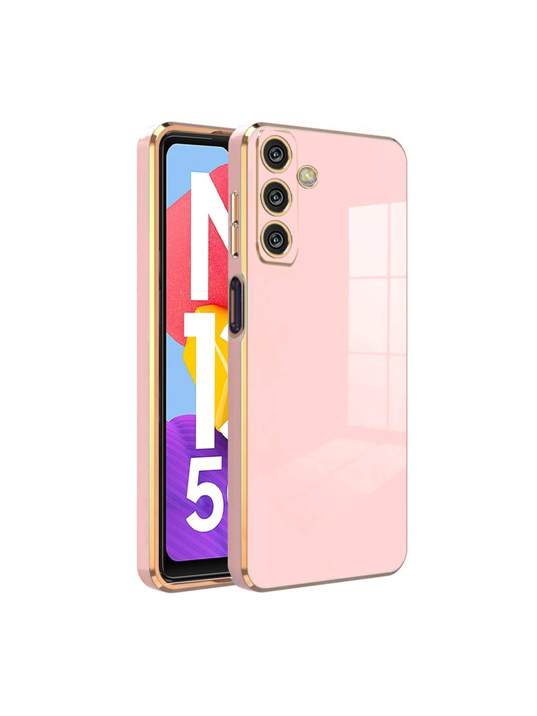 

Karwan Electroplated Chrome 6D Samsung F23 Phone Back Case, Pink