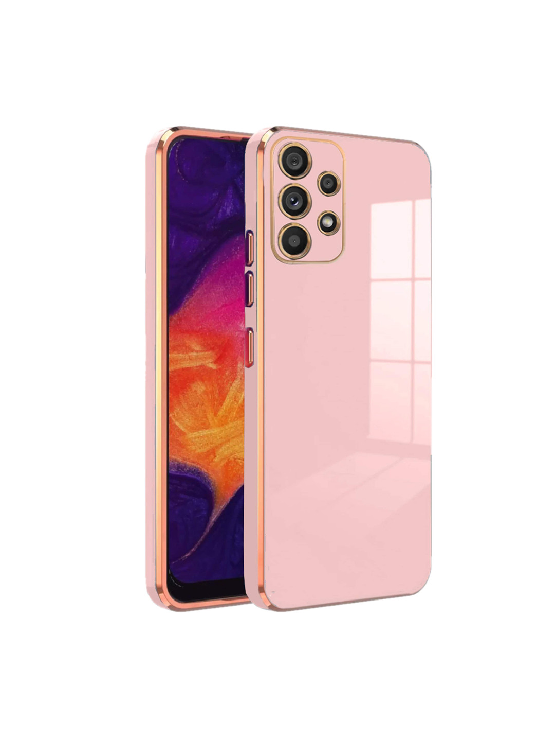 

Karwan Electroplated Samsung A73 5G Phone Back Case, Pink