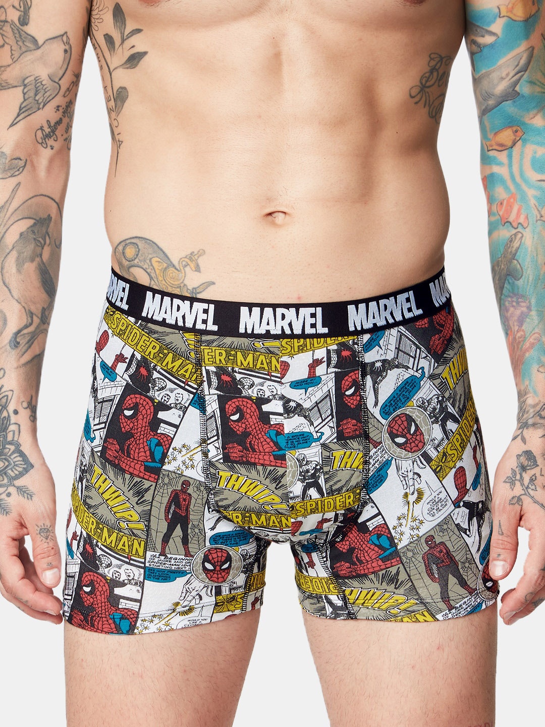

The Souled Store Men Mid-Rise Printed Trunk 213064, White