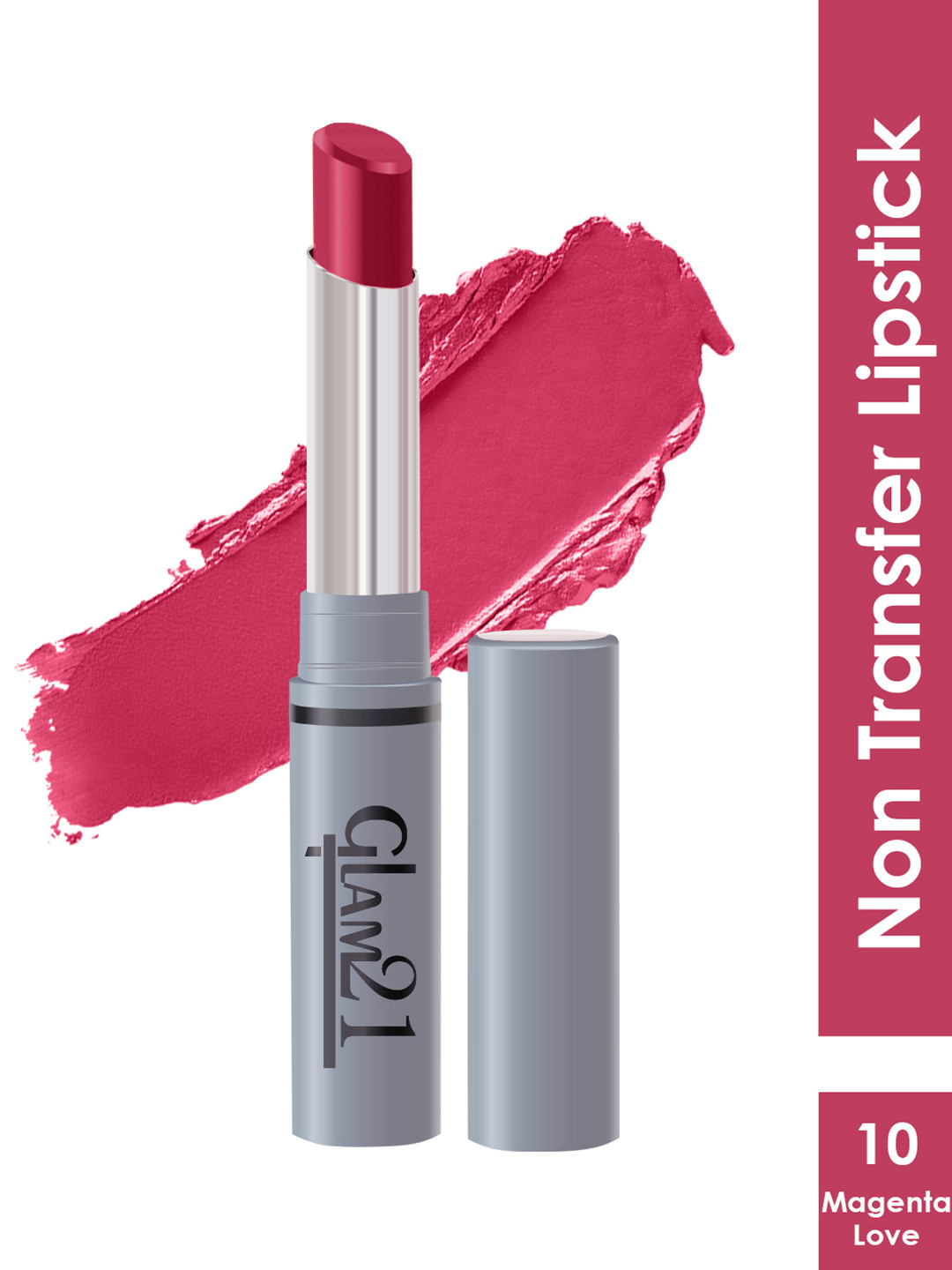 GLAM21 Non-Transfer Creamy Matte Lipstick 2g - Magenta Love 10