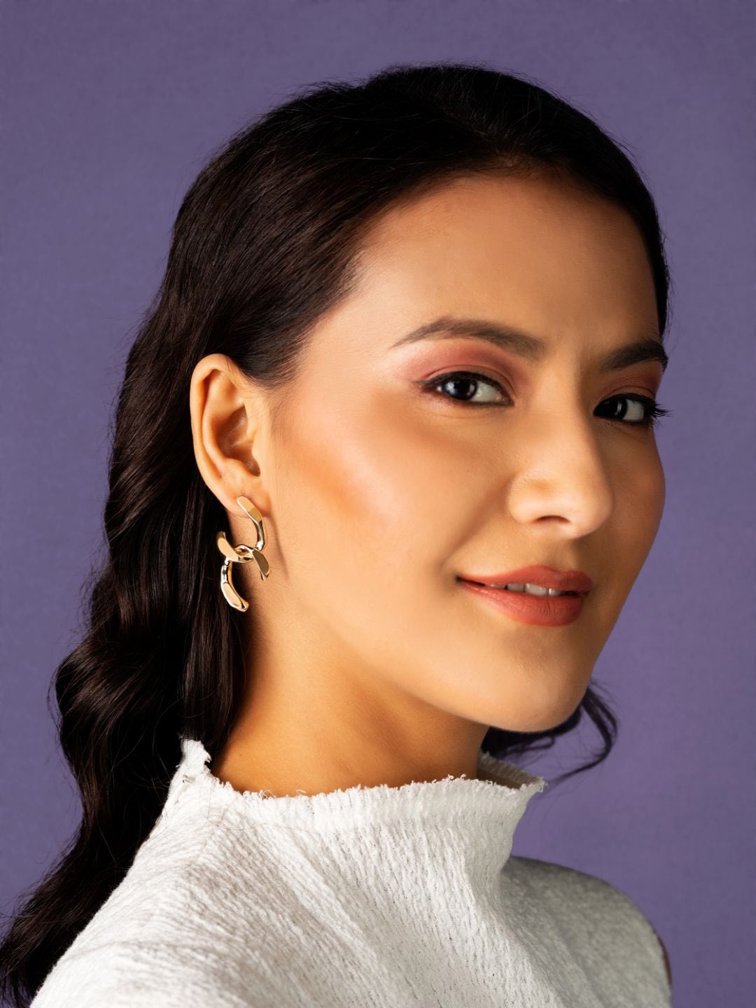 

PRITA BY PRIYAASI Gold-Plated Contemporary Studs Earrings
