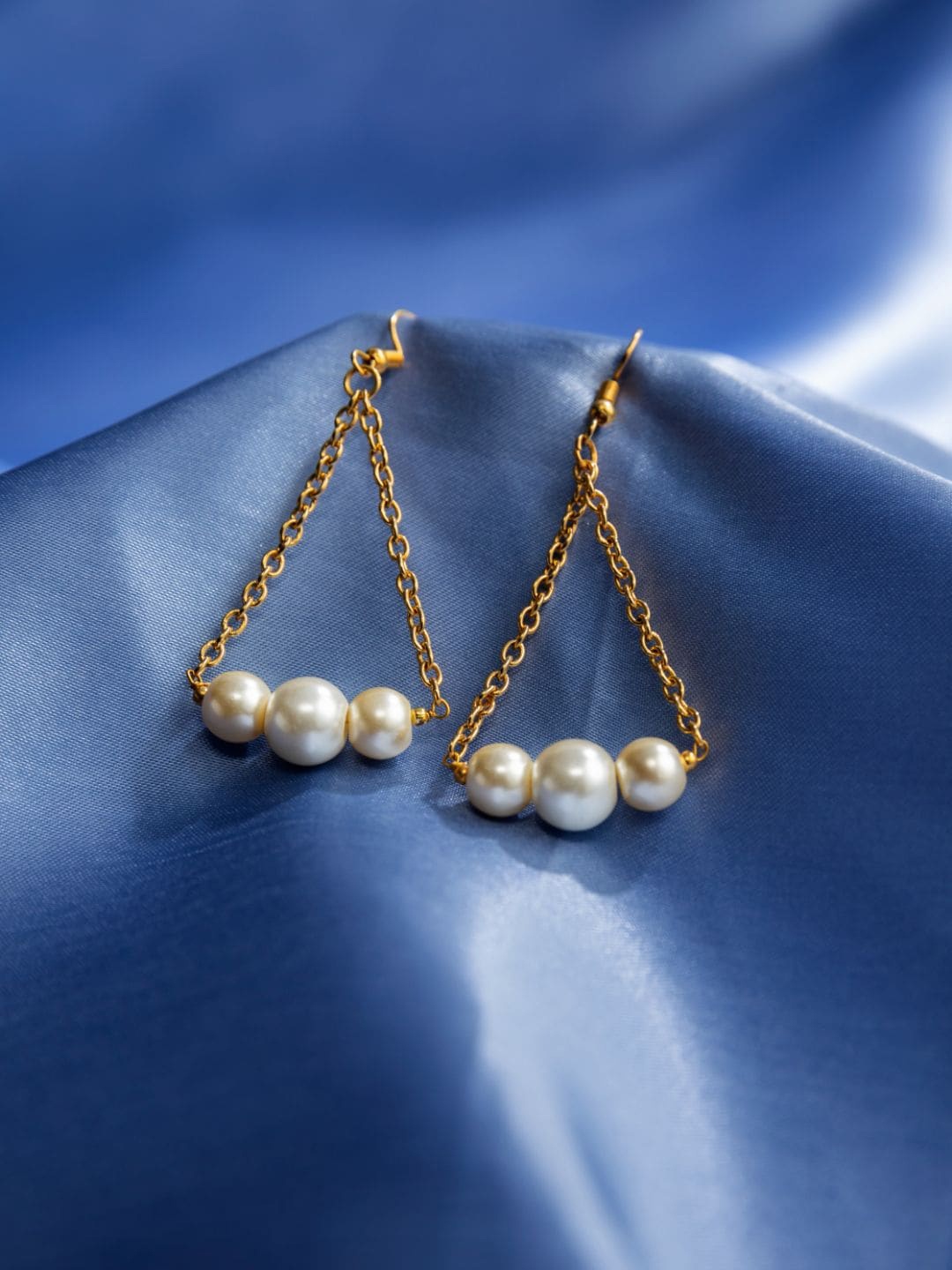 

PRITA BY PRIYAASI Gold-Plated Contemporary Drop Earrings, White
