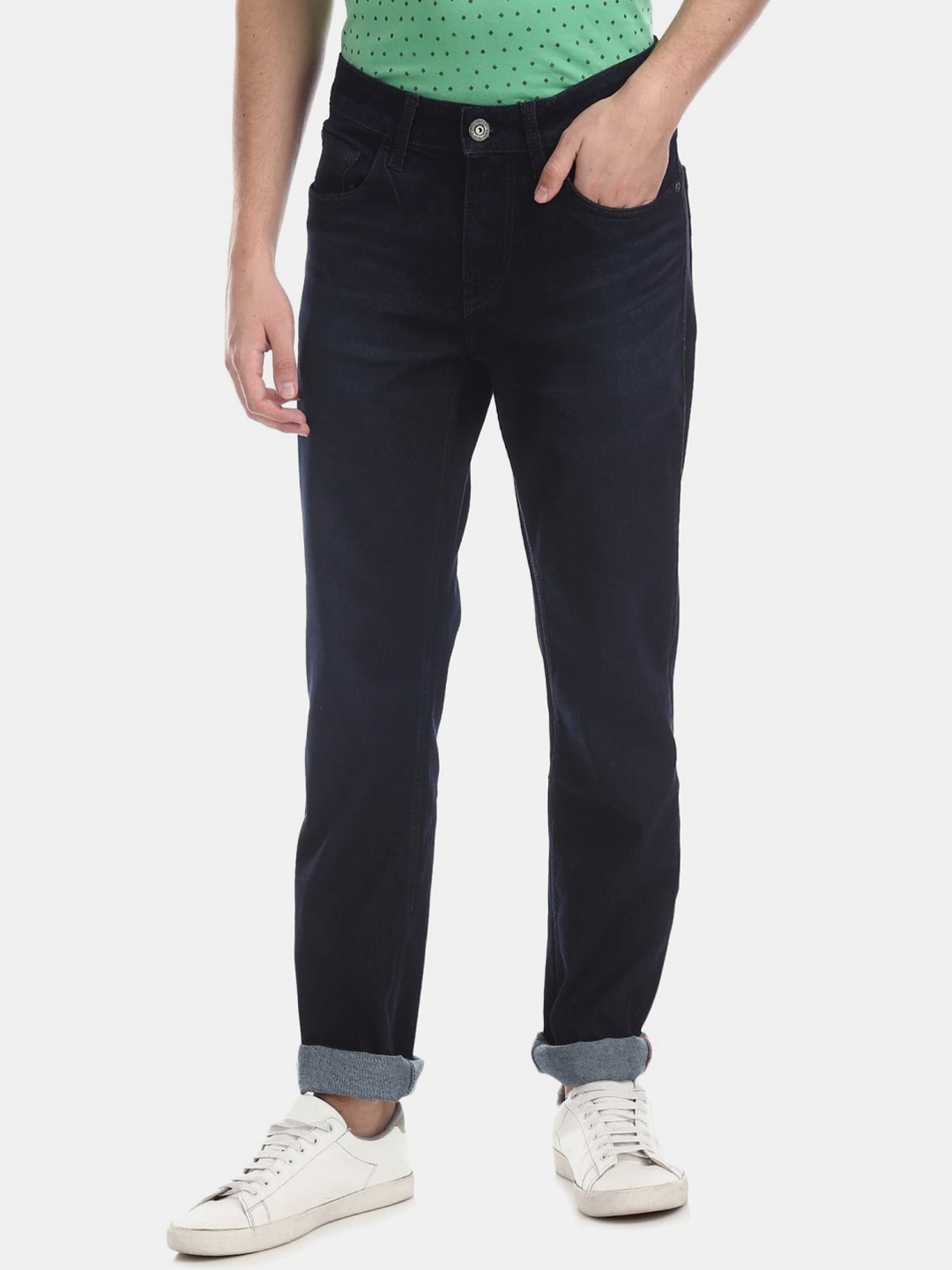 

V-Mart Men Classic Low Rise Cotton Jeans, Blue