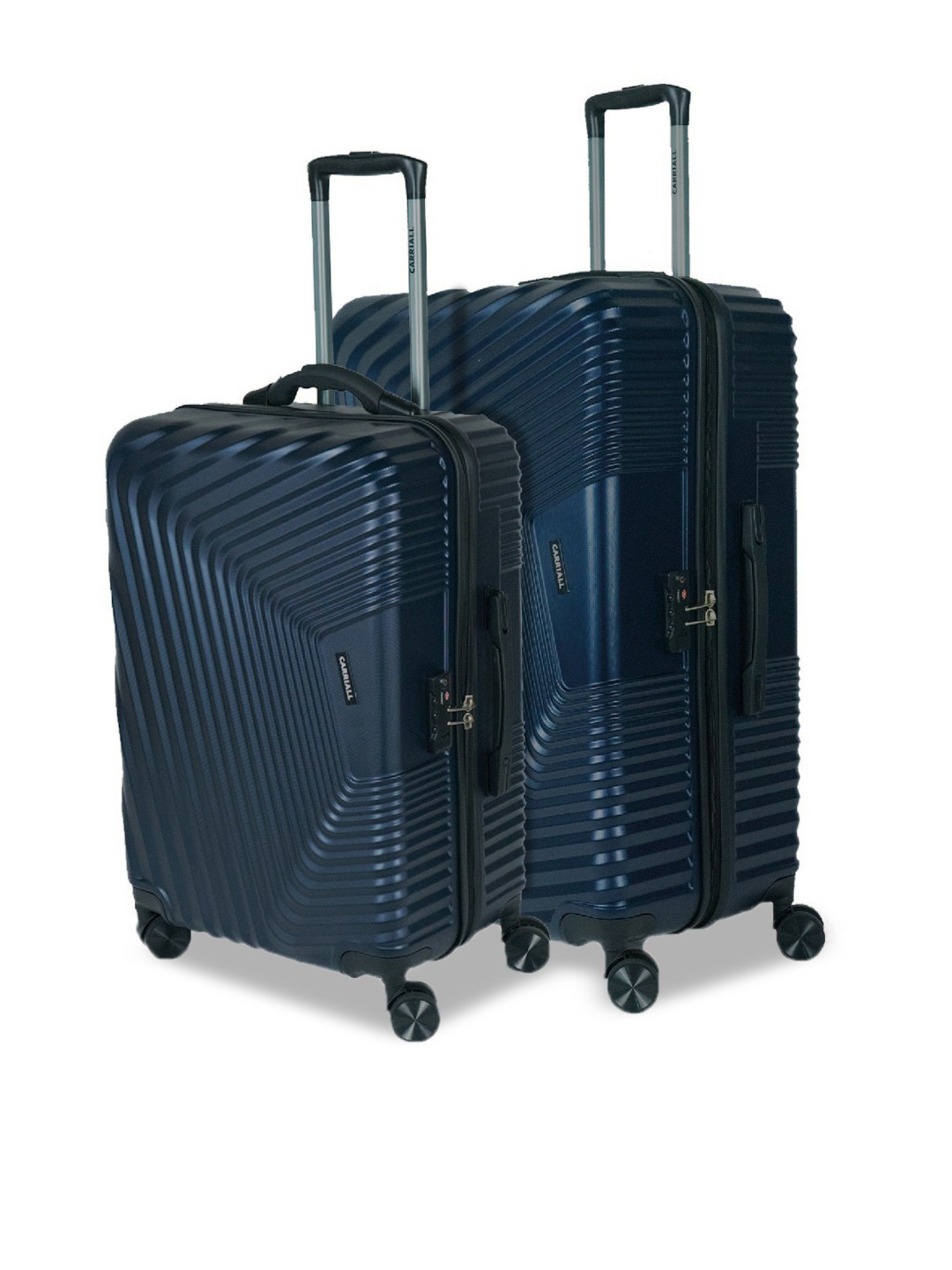

CARRIALL Set of 2 Hard Sided Luggage Trolley Bags, Navy blue